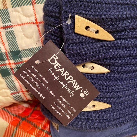 BearPaw Indigo Knit Boots NWT SZ10 - Picture 2 of 9